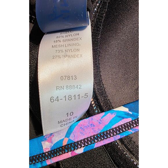 Swimsuits For All Leaf Print Underwire Tankini Top Size 10 NWT - Picture 4 of 5